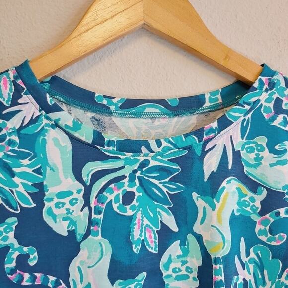 Lilly Pulitzer Preston Top Tidal Wave In The Details T-Shirt Sz XXS - Picture 4 of 8